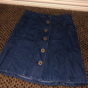 Anthropology Denim Button-up Skirt Size 4